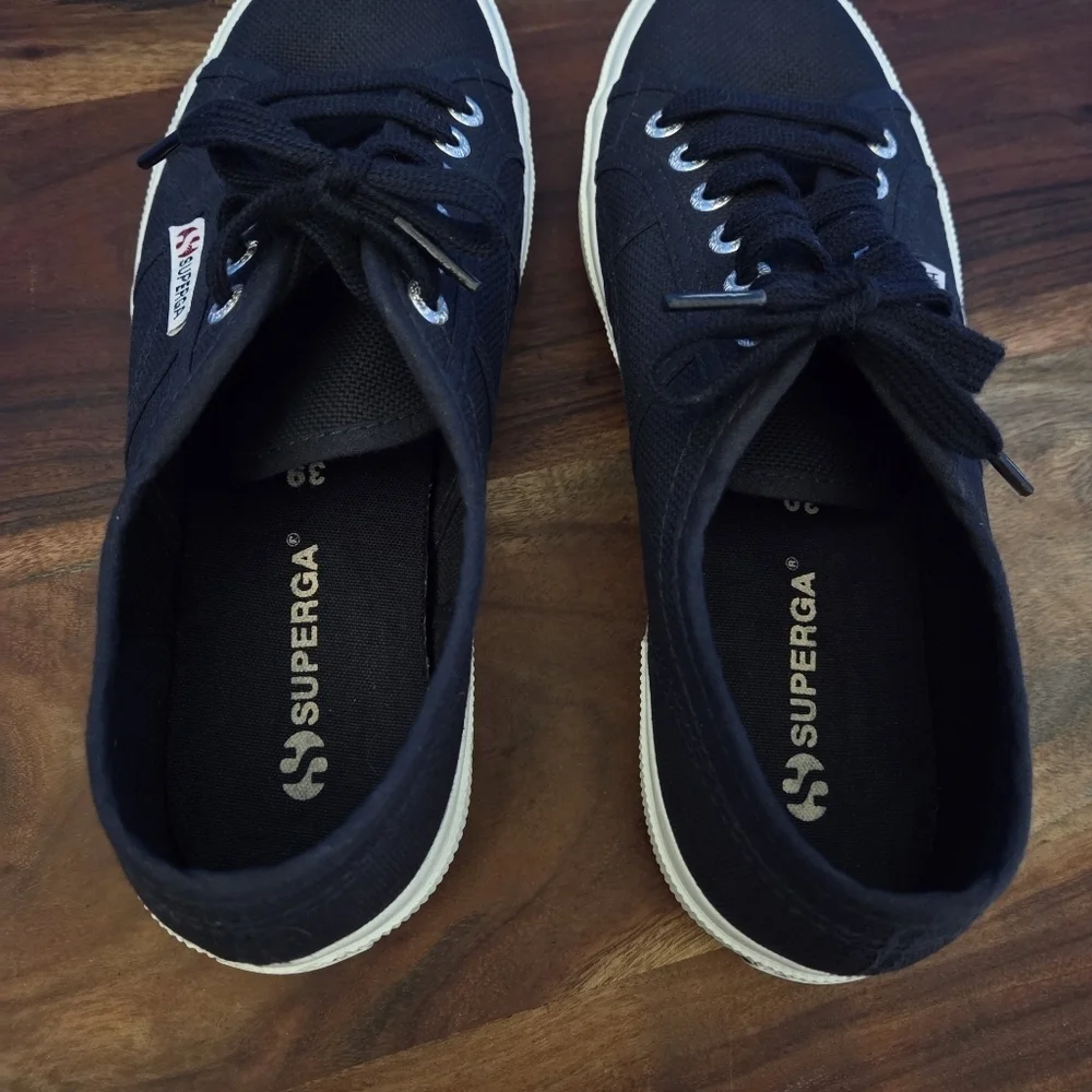 Superga Classic Canvas Sneakers Black Women’s US 8.0